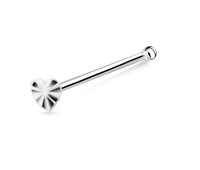 Hearts Twinkle Silver Bone Nose Stud NSKD-771 